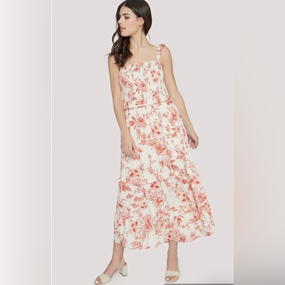 Lost & Wander Paradise Song Smocked Maxi Dress Small - Picture 3 of 9